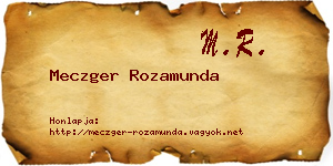 Meczger Rozamunda névjegykártya
